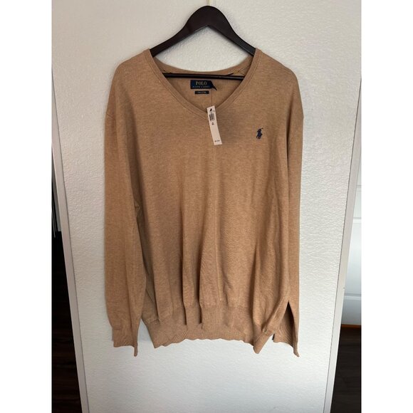 Polo Ralph Lauren‎ V-neck Pima Cotton Sweater NWT - Size XXL - Picture 1 of 3